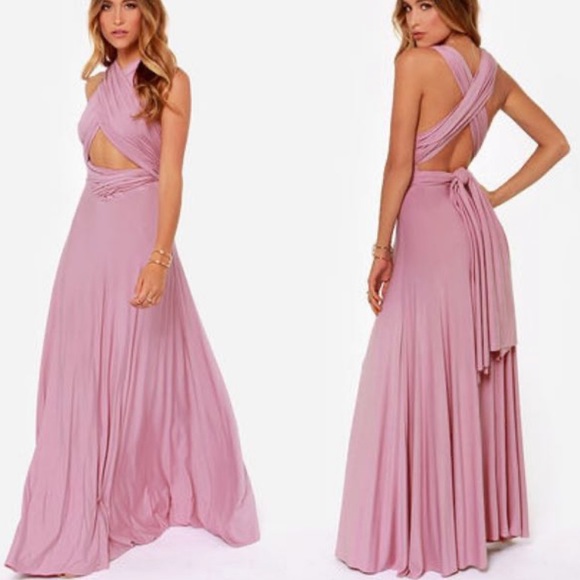 Lulu’s Tricks of the Trade Multi-way Dress- Muave - Picture 4 of 6